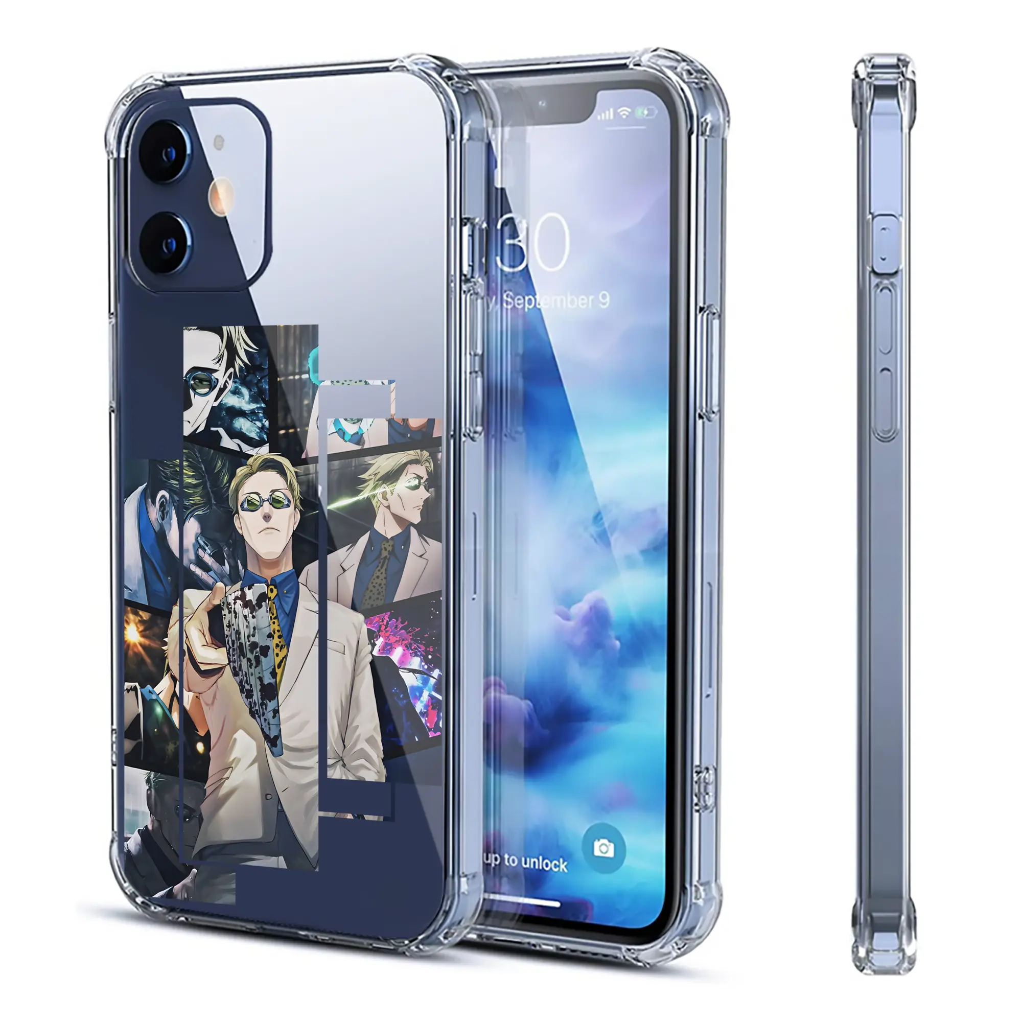 呪術廻戦 グッズ,七海 建人 - IPhone 12シリーズ対応 ・ 透明スマホケース ・ クリアソフトケース ・ TPU素材 ・ 耐衝撃 ・ 高密着 ・ 防汚 防指紋 ・ 簡単着脱